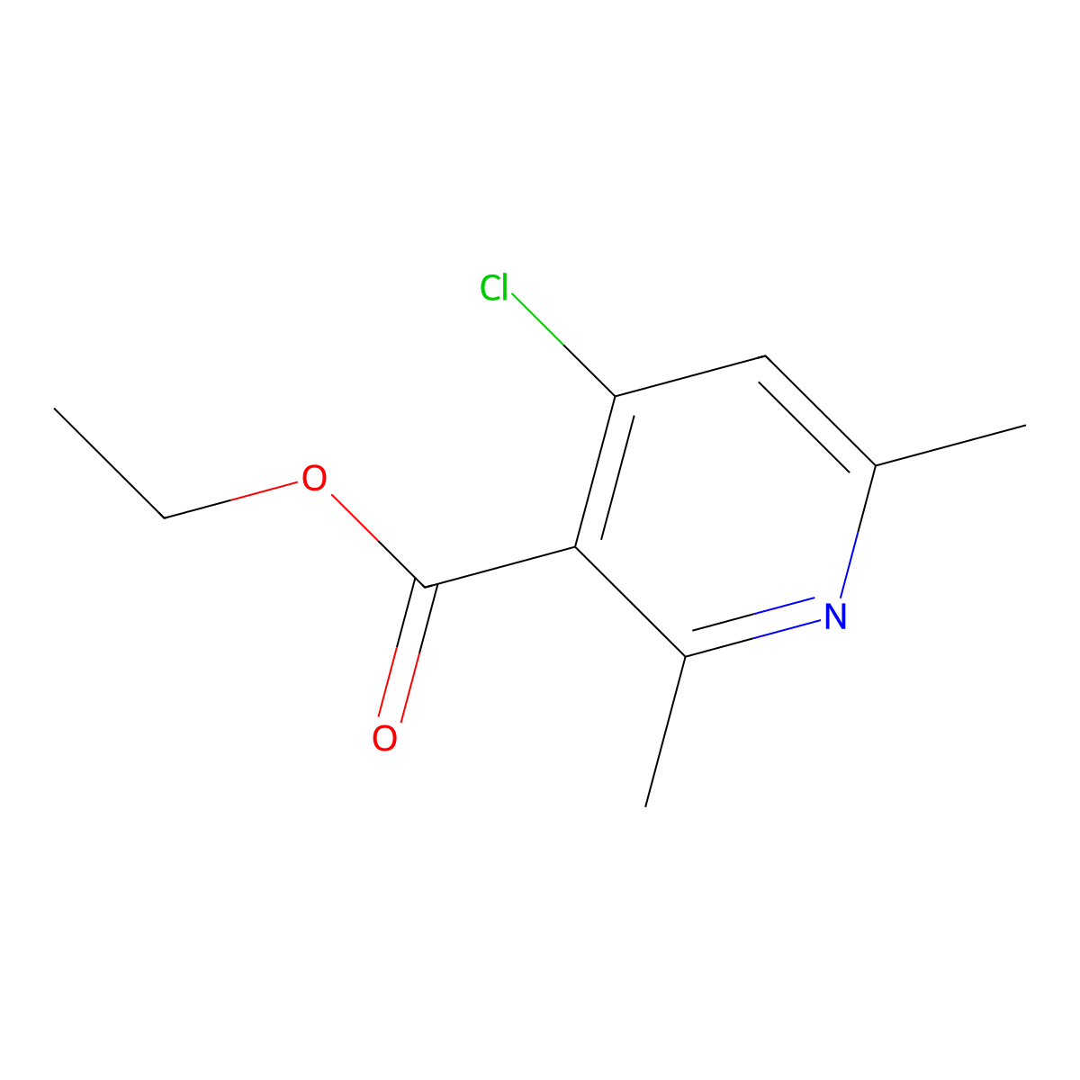 Ethyl 4-chloro-2,6-dimethylnicotinate molecular structure, CAS 70271-80-6