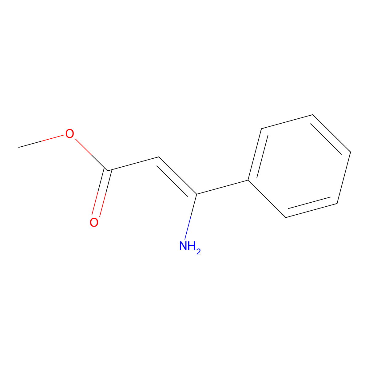 Methyl 3-amino-3-phenylacrylate molecular structure, CAS 70272-01-4