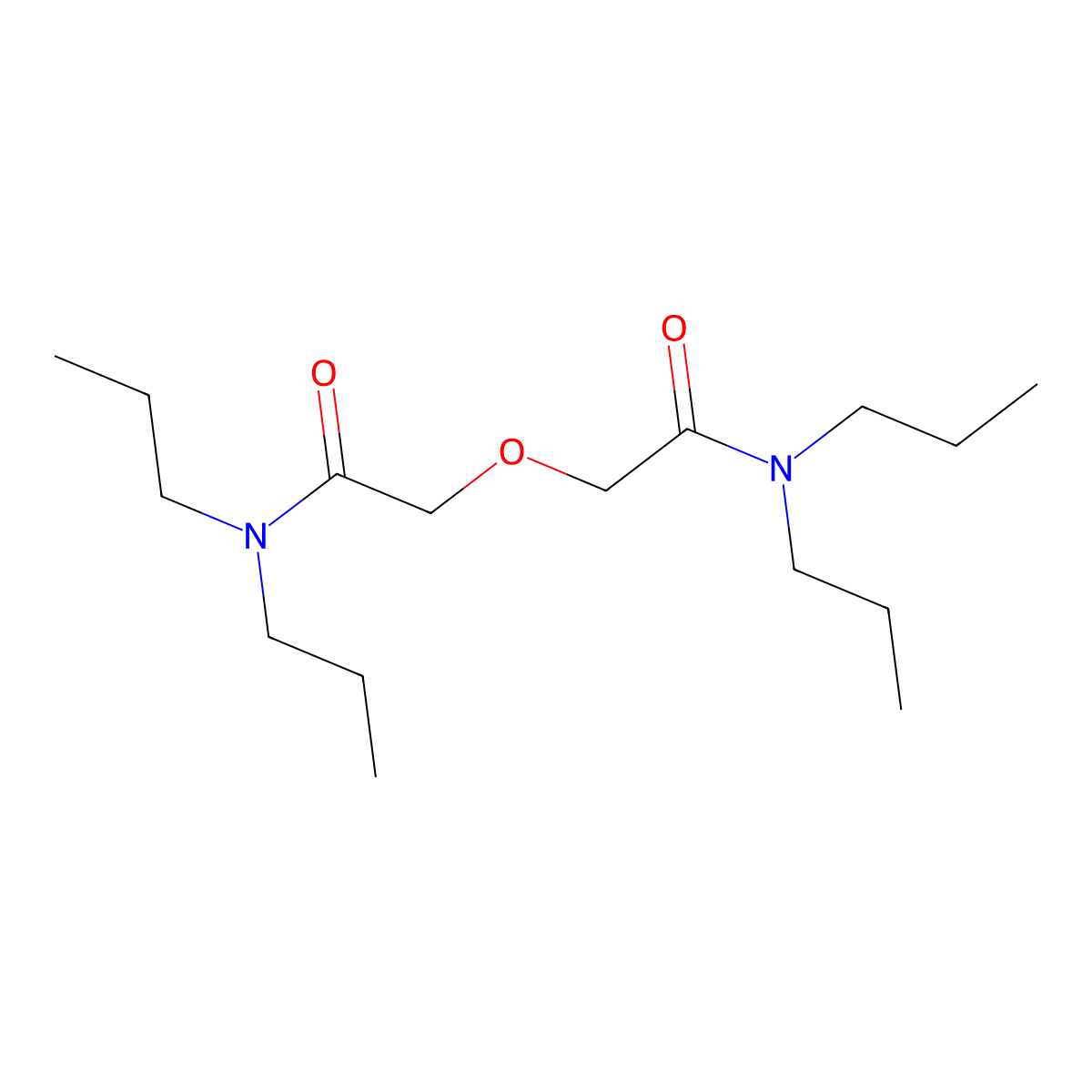 2,2'-Oxybis[N,N-dipropylacetamide] molecular structure, CAS 70277-09-7