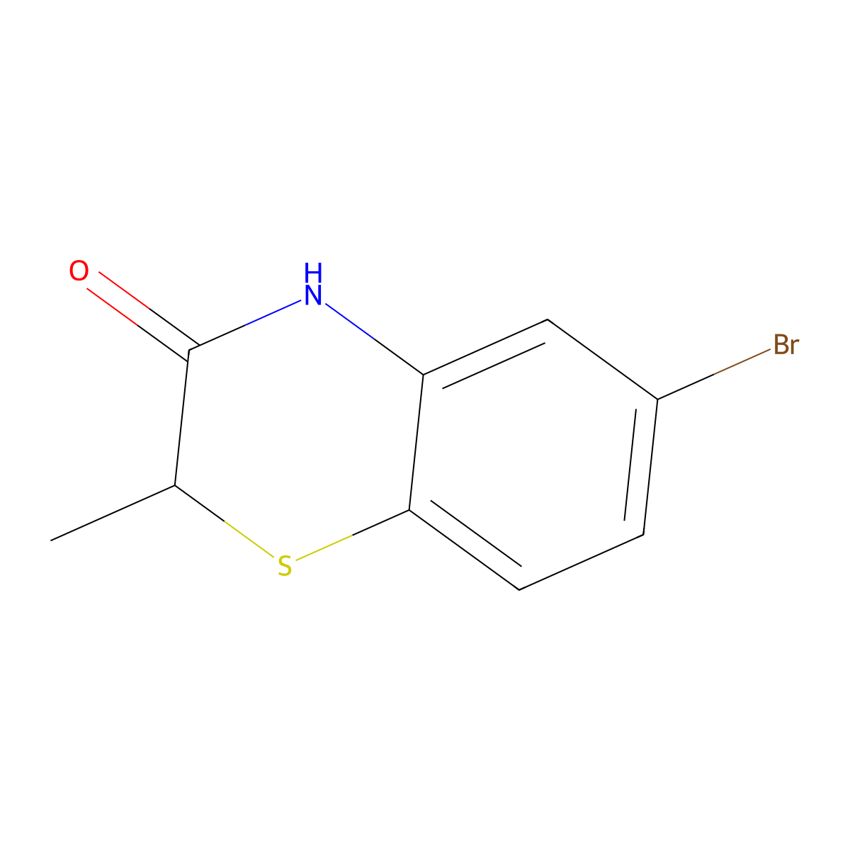 6-Bromo-2-methyl-2H-benzo[b][1,4]thiazin-3(4H)-one molecular structure, CAS 7028-54-8
