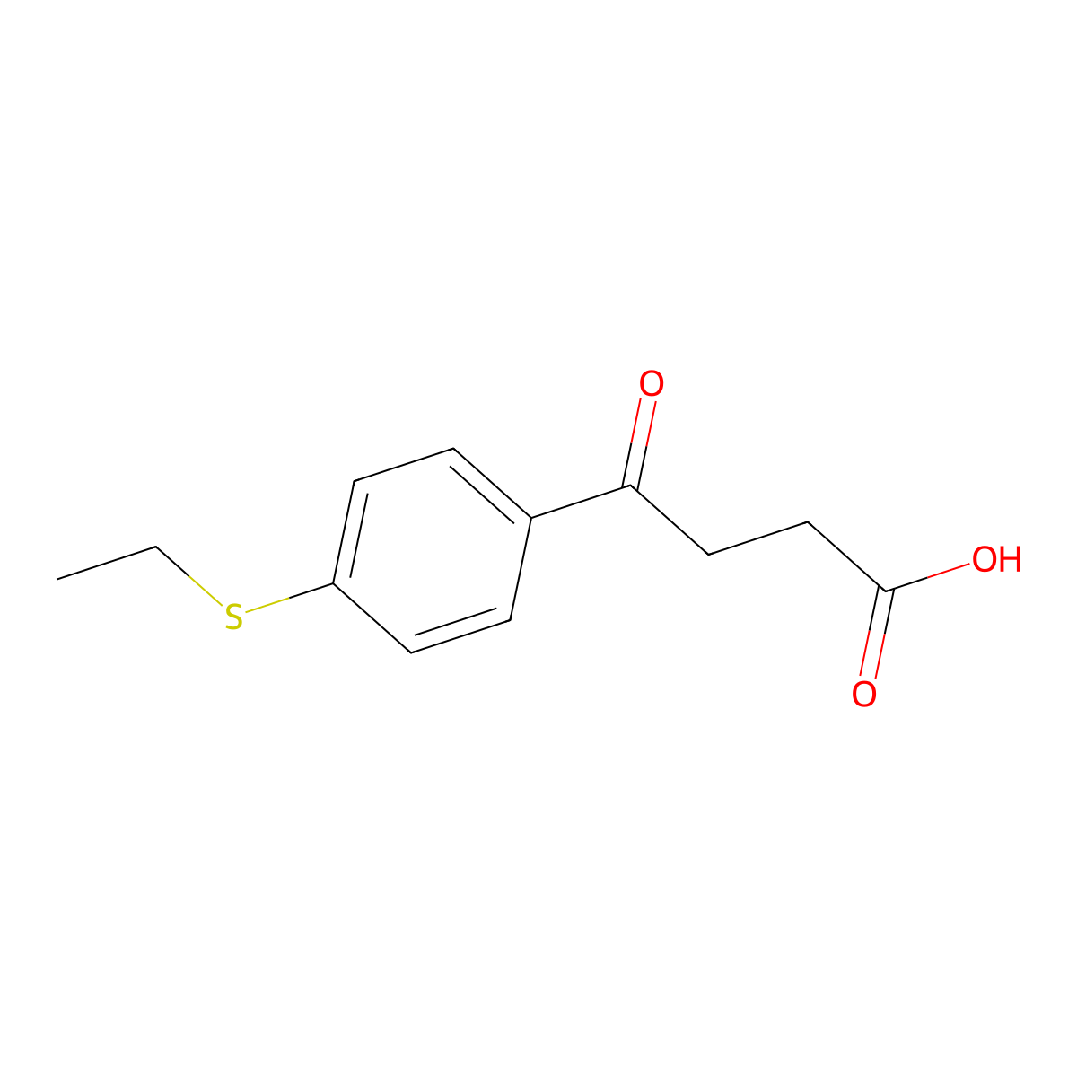 4-[4-(Ethylthio)phenyl]-4-oxobutyric acid molecular structure, CAS 7028-68-4
