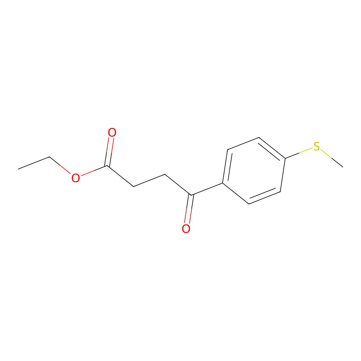 Ethyl 4-(4-methylthiophenyl)-4-oxobutyrate molecular structure, CAS 7028-70-8