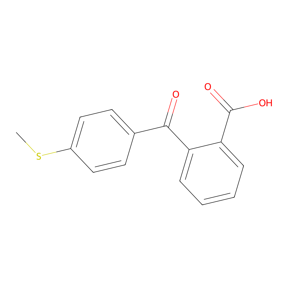 2-(4-(Methylthio)benzoyl)benzoic acid molecular structure, CAS 7028-73-1