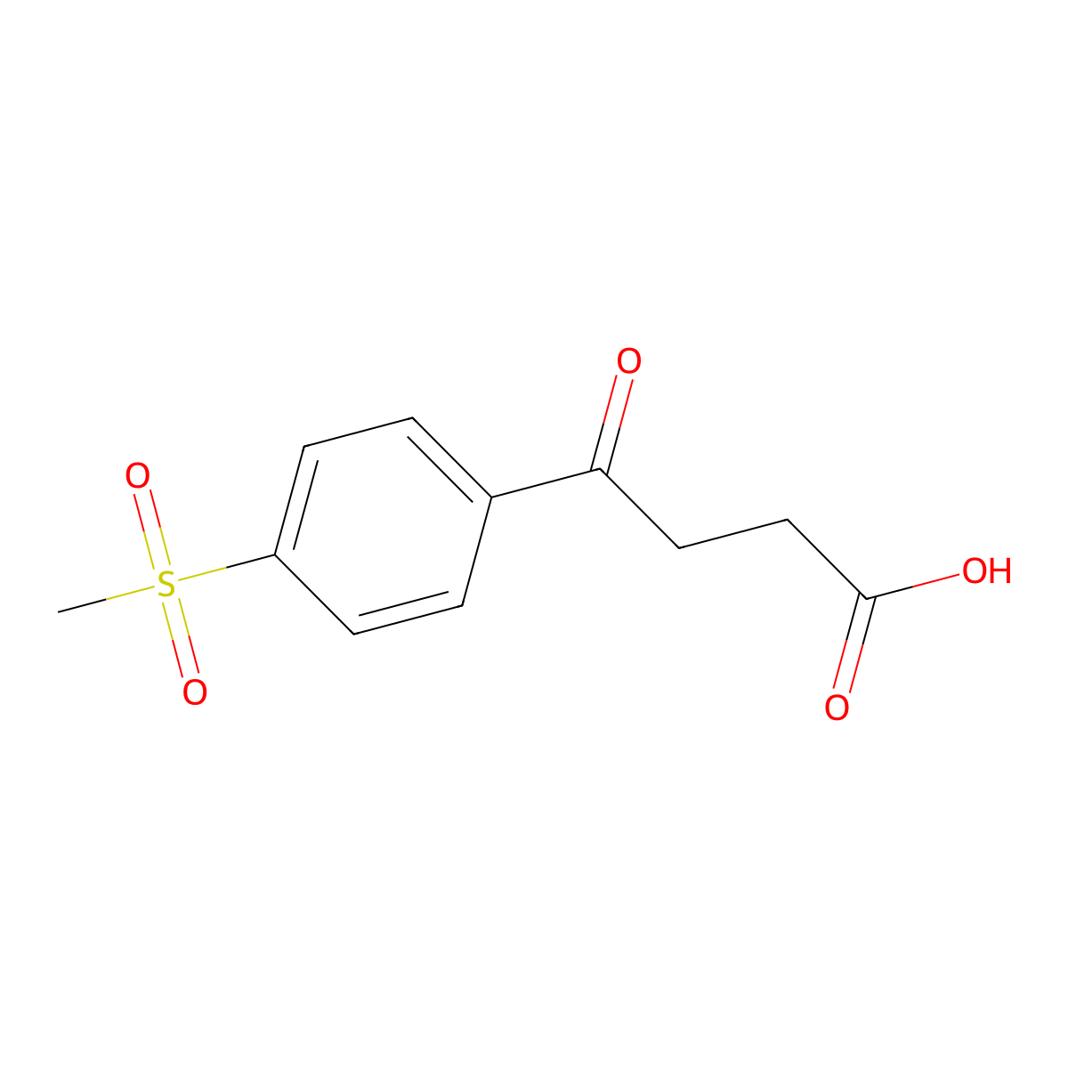 4-(4-(Methylsulfonyl)phenyl)-4-oxobutanoic acid molecular structure, CAS 7028-79-7