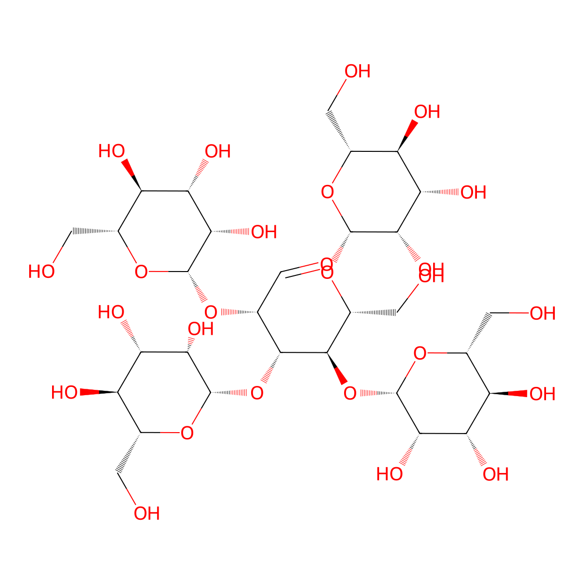 Mannopentaose molecular structure, CAS 70281-35-5