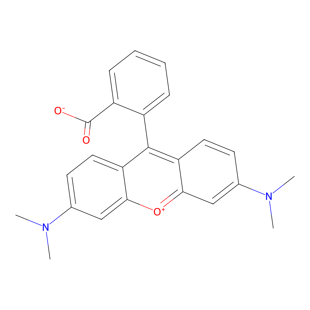 Tetramethylrhodamine molecular structure, CAS 70281-37-7