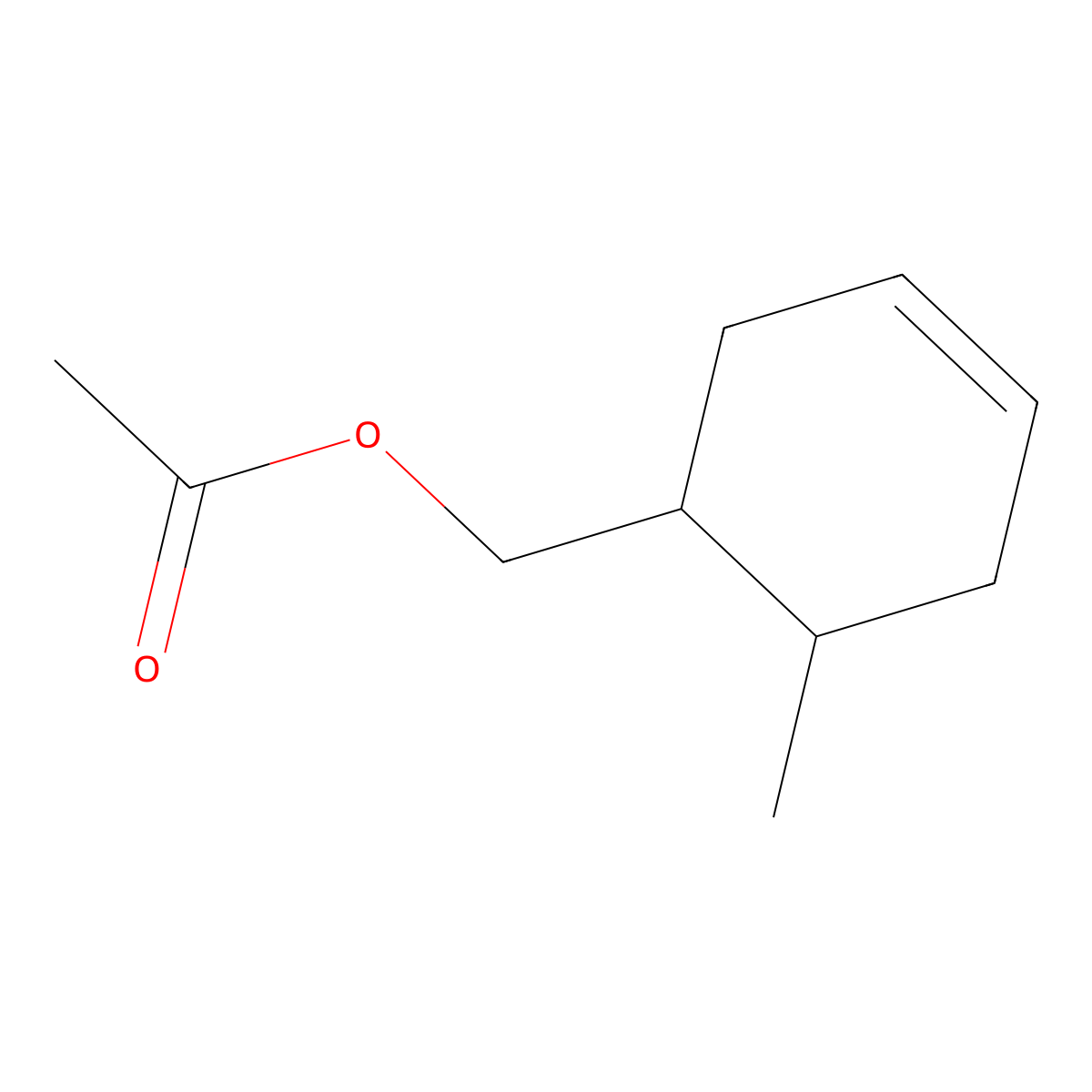 3-Cyclohexene-1-methanol, 6-methyl-, acetate molecular structure, CAS 70289-14-4