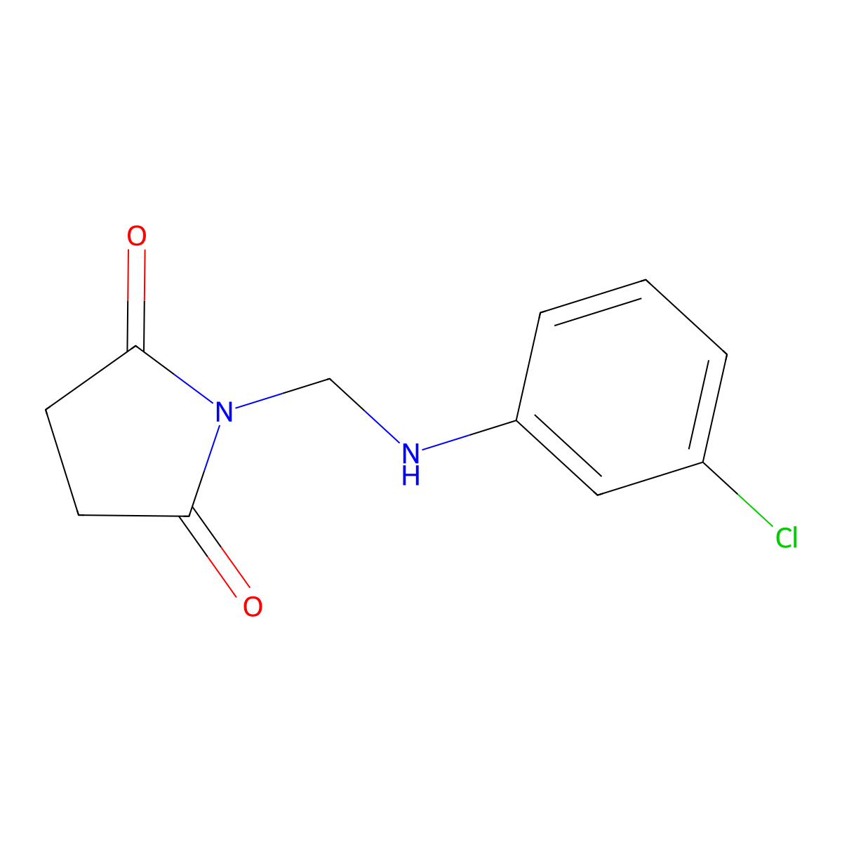 Succinimide, N-(m-chloroanilinomethyl)- molecular structure, CAS 70289-21-3