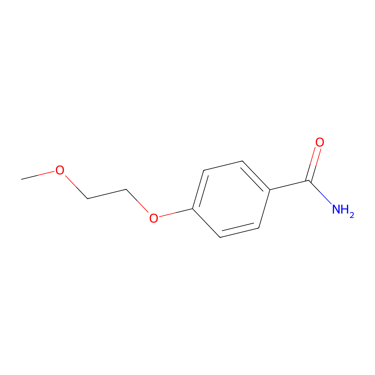 4-(2-Methoxyethoxy)benzamide molecular structure, CAS 70289-25-7