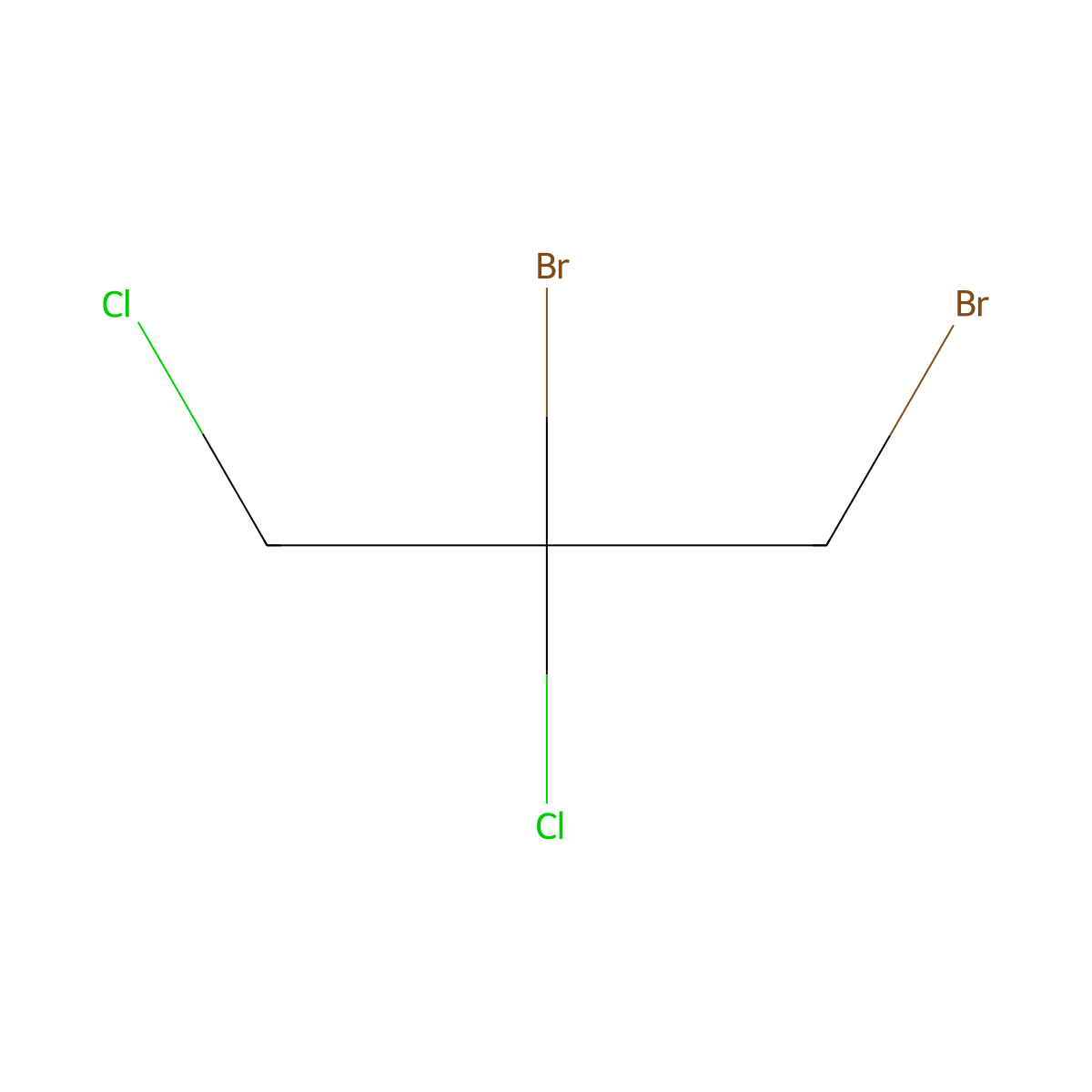 1,2-Dibromo-2,3-dichloropropane molecular structure, CAS 70289-31-5