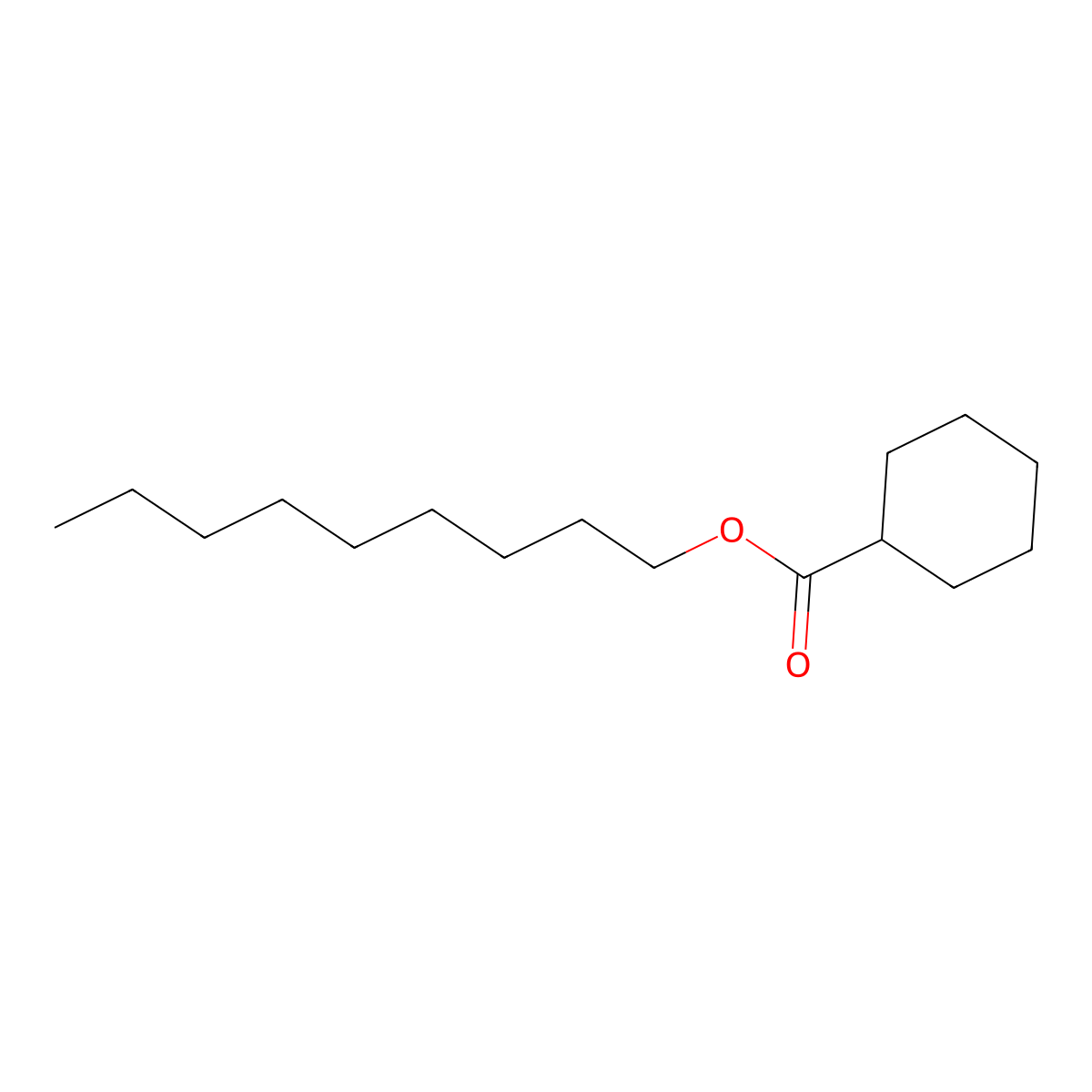 Nonyl cyclohexanecarboxylate molecular structure, CAS 70289-37-1