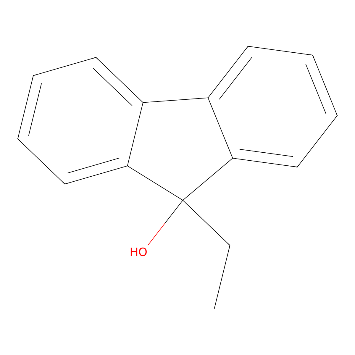 9-Ethyl-9h-fluoren-9-ol molecular structure, CAS 7029-48-3