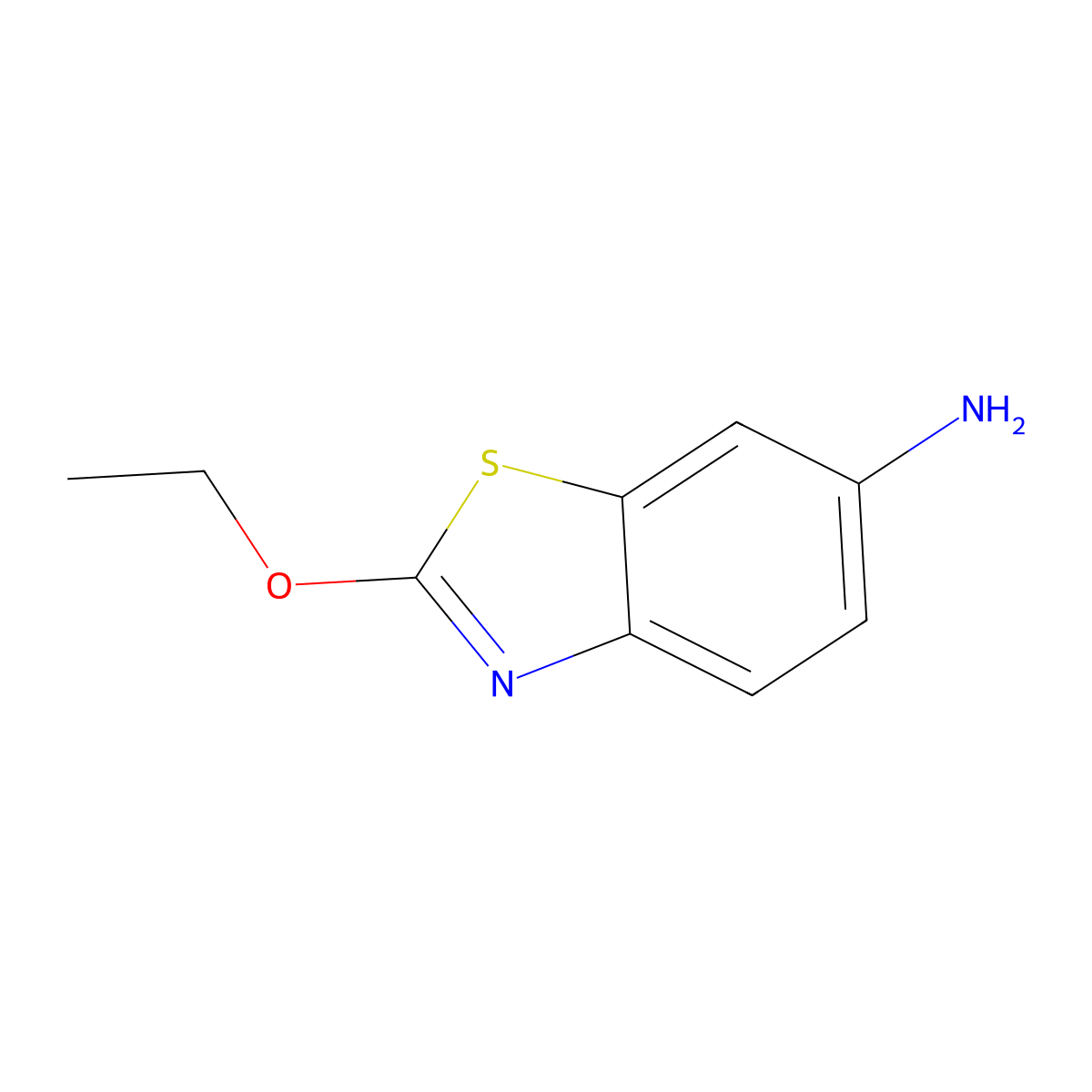 2-Ethoxy-1,3-benzothiazol-6-amine molecular structure, CAS 70292-65-8