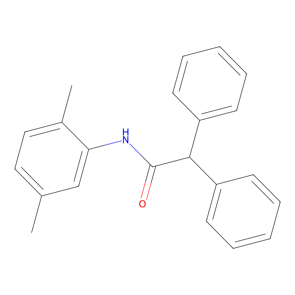 2,2-Diphenyl-2',5'-acetoxylidide molecular structure, CAS 70298-67-8