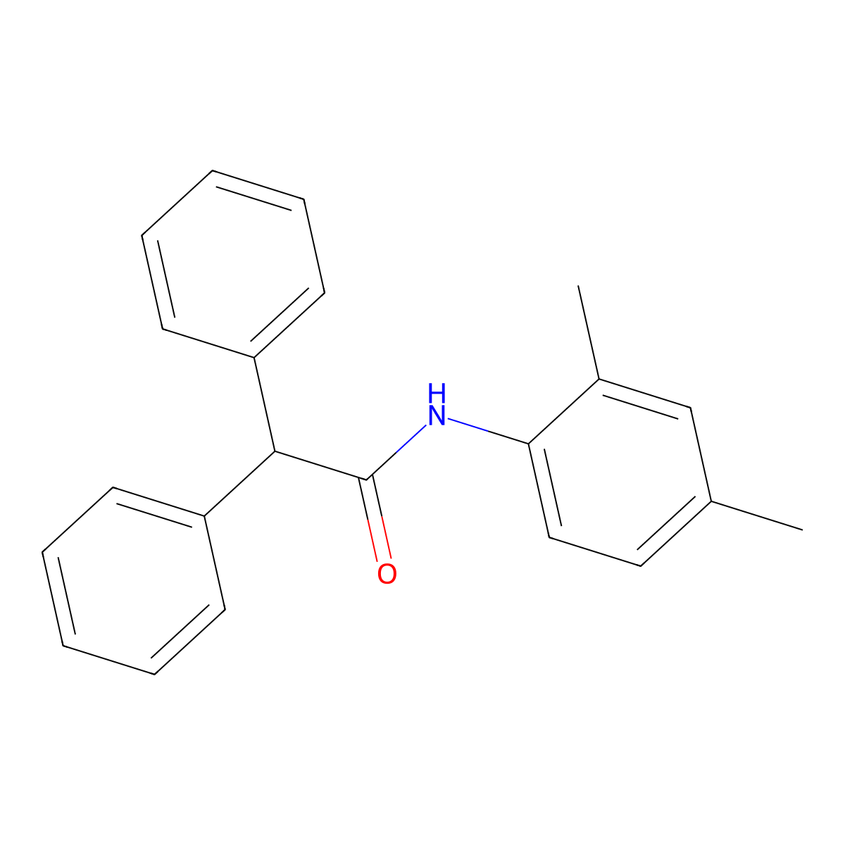 2,2-Diphenyl-2',4'-acetoxylidide molecular structure, CAS 70298-68-9