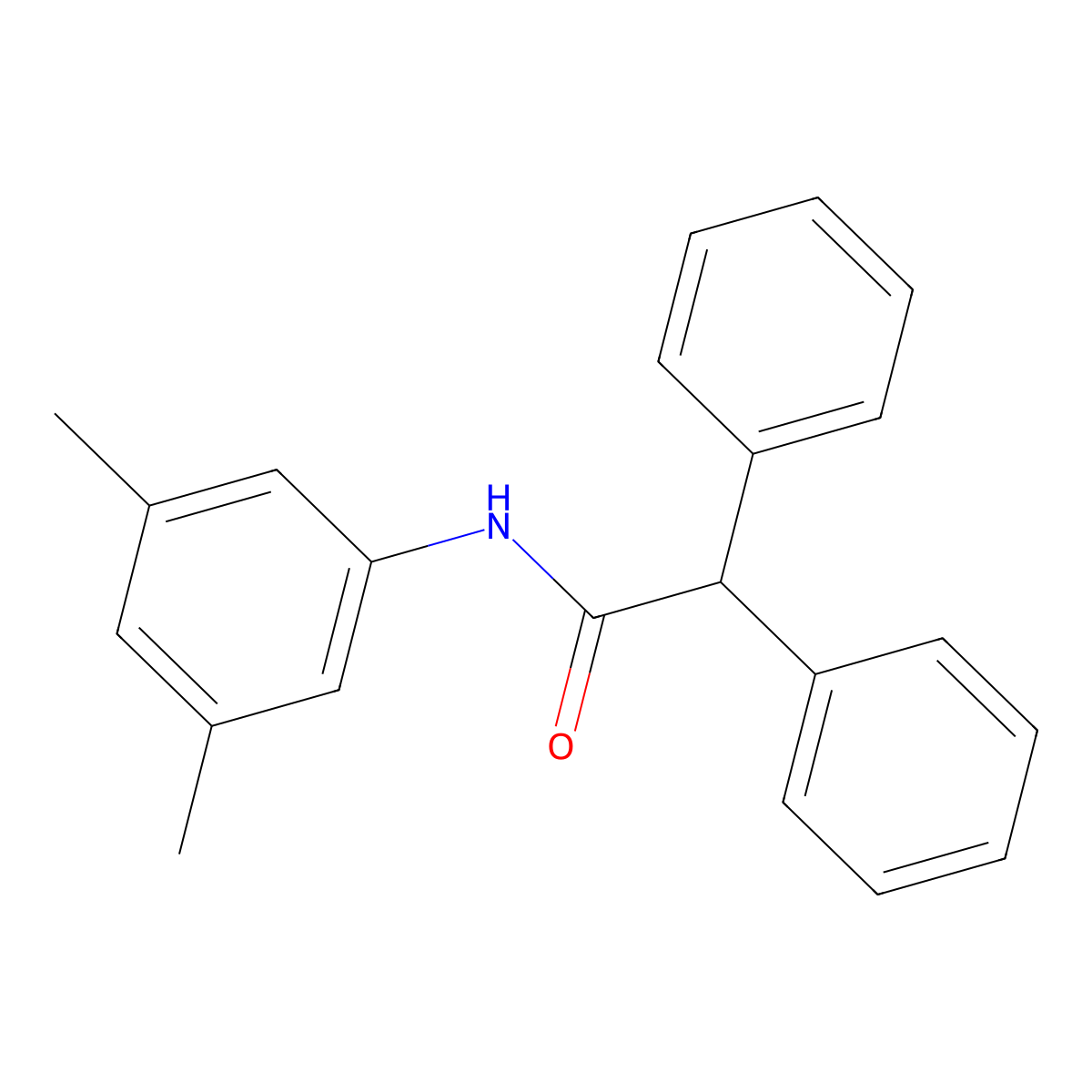 N-(3,5-dimethylphenyl)-2,2-diphenylacetamide molecular structure, CAS 70298-70-3