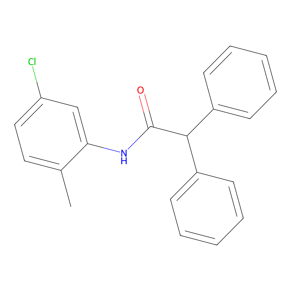 N-(5-chloro-2-methylphenyl)-2,2-diphenylacetamide molecular structure, CAS 70298-73-6