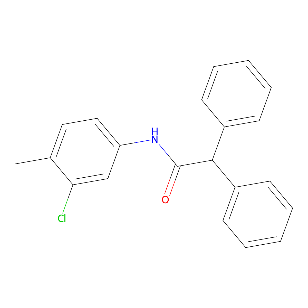 N-(3-chloro-4-methylphenyl)-2,2-diphenylacetamide molecular structure, CAS 70298-74-7