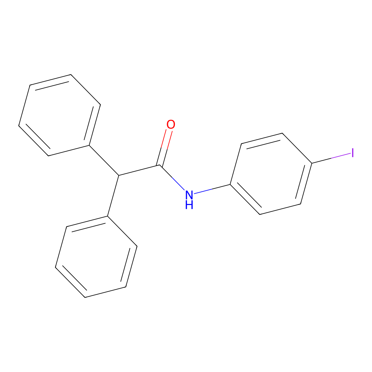 N-(4-Iodophenyl)-alpha-phenylbenzeneacetamide molecular structure, CAS 70298-75-8