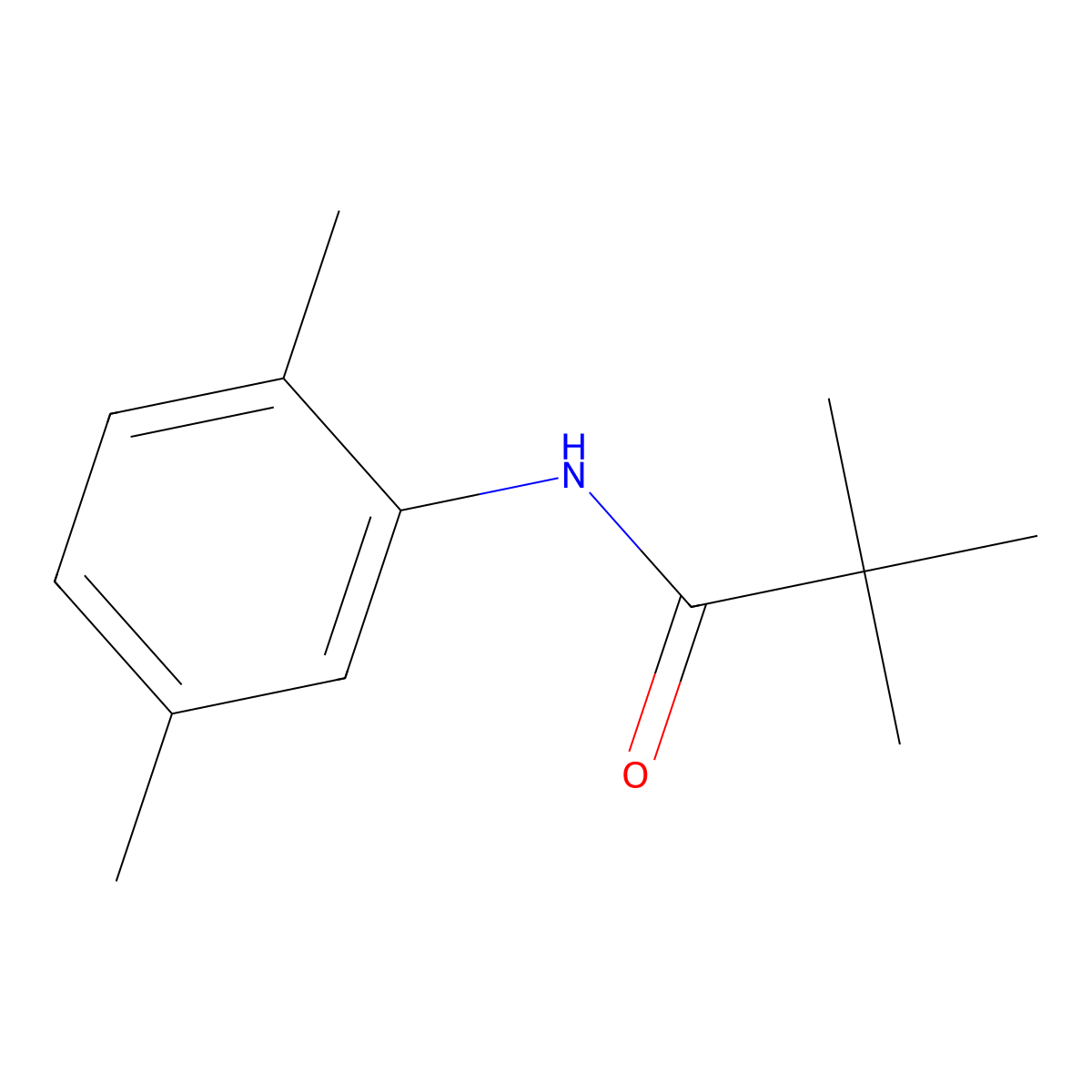 N-(2,5-Dimethylphenyl)-2,2-dimethylpropanamide molecular structure, CAS 70298-82-7