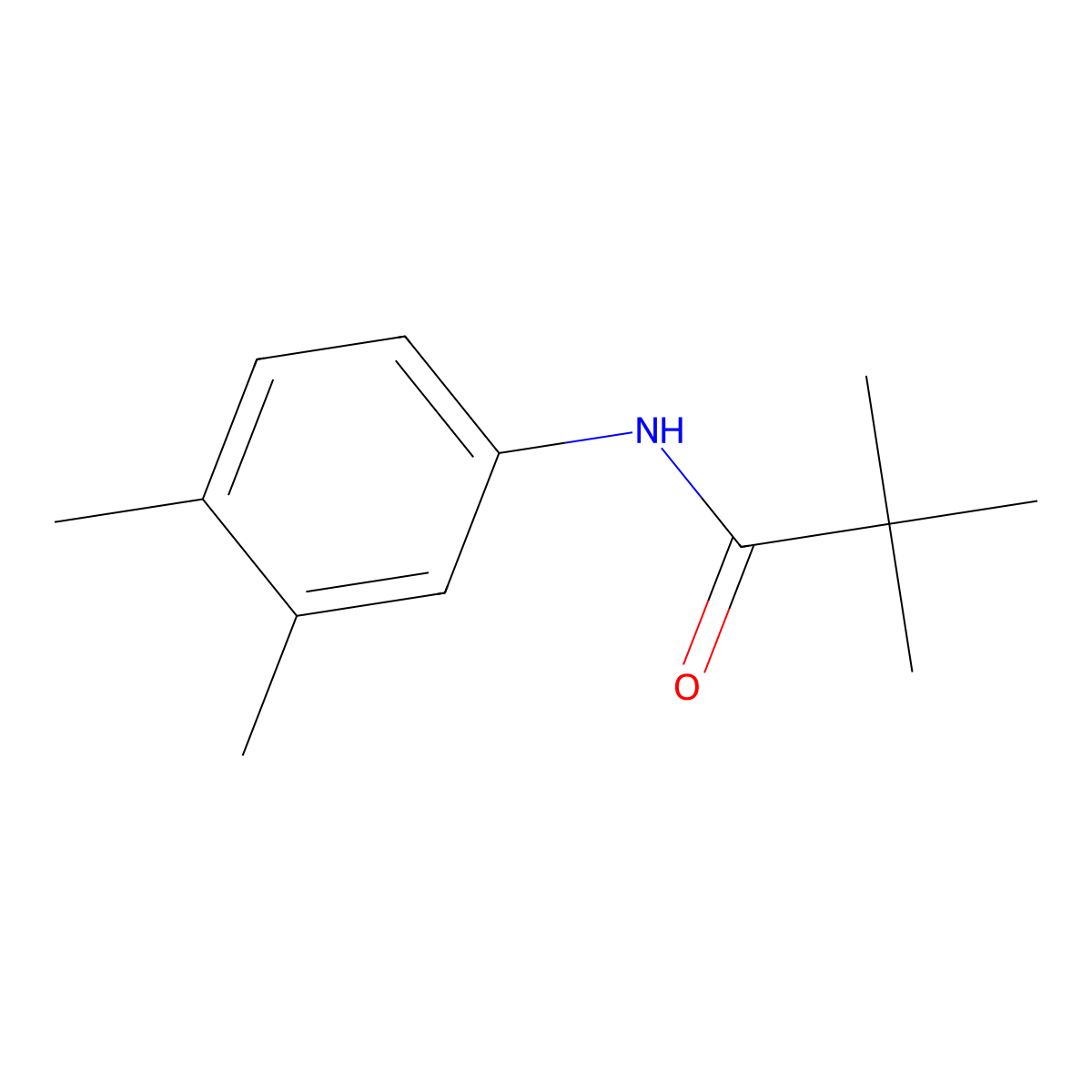 2,2,3',4'-Tetramethylpropionanilide molecular structure, CAS 70298-83-8