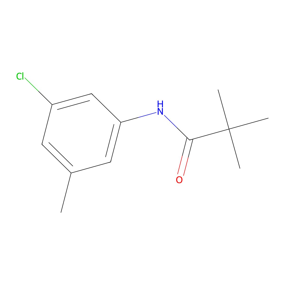 N-(3-chloro-5-methylphenyl)pivalamide molecular structure, CAS 70298-84-9