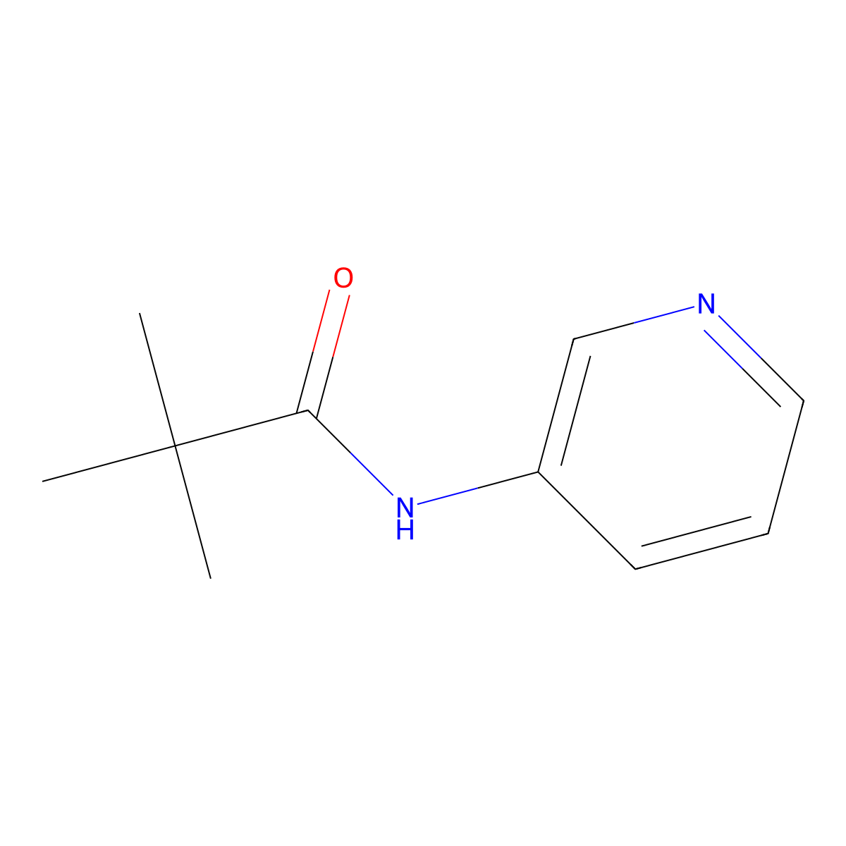 2,2-dimethyl-N-(pyridin-3-yl)propanamide molecular structure, CAS 70298-88-3
