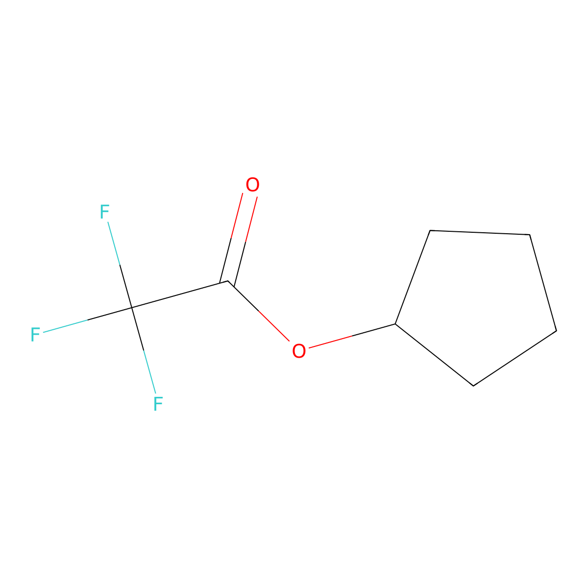Cyclopentyl trifluoroacetate molecular structure, CAS 703-13-9