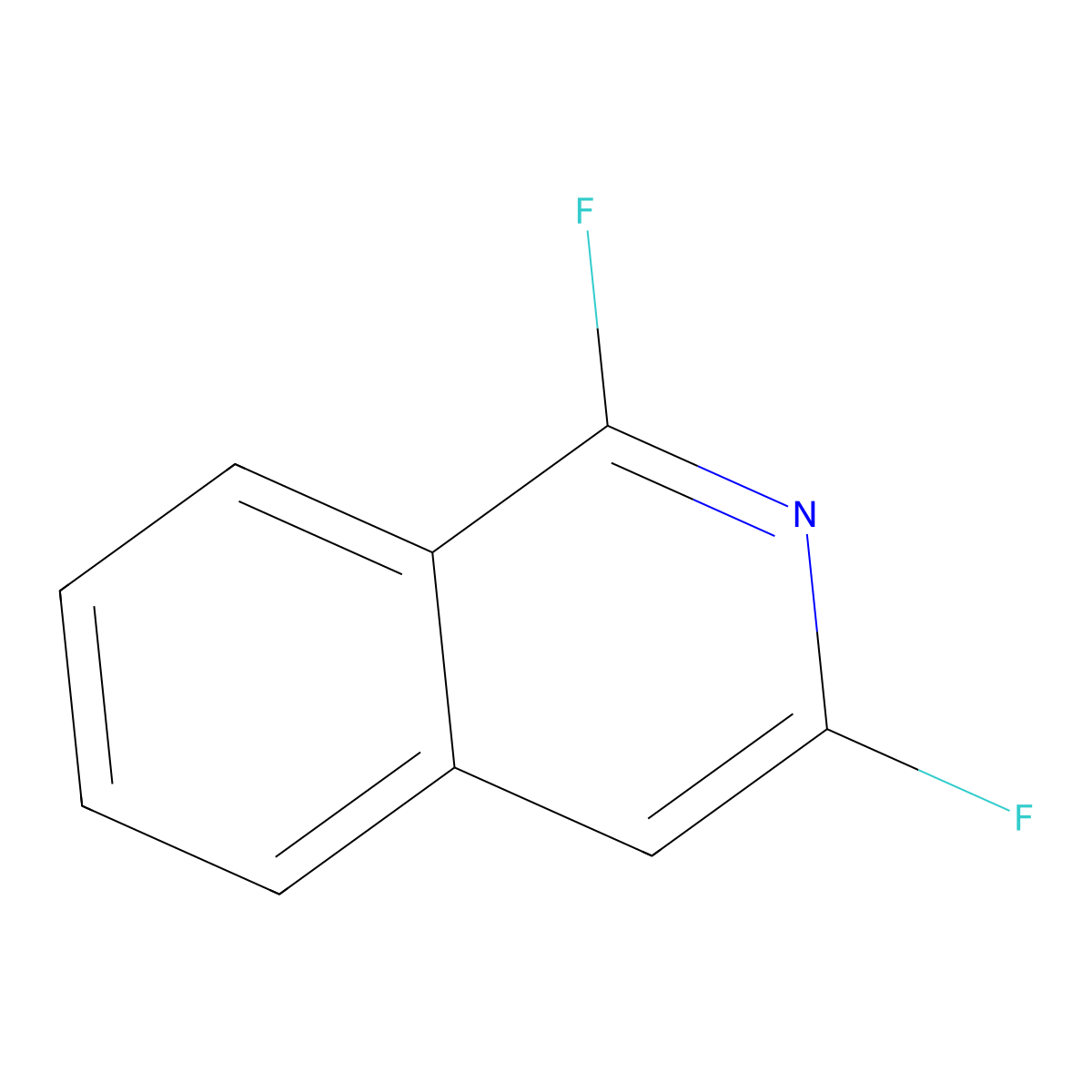 1,3-Difluoroisoquinoline molecular structure, CAS 703-58-2