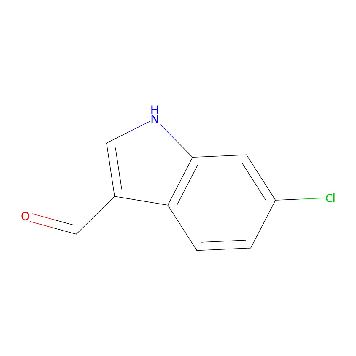6-Chloro-1H-indole-3-carboxaldehyde molecular structure, CAS 703-82-2