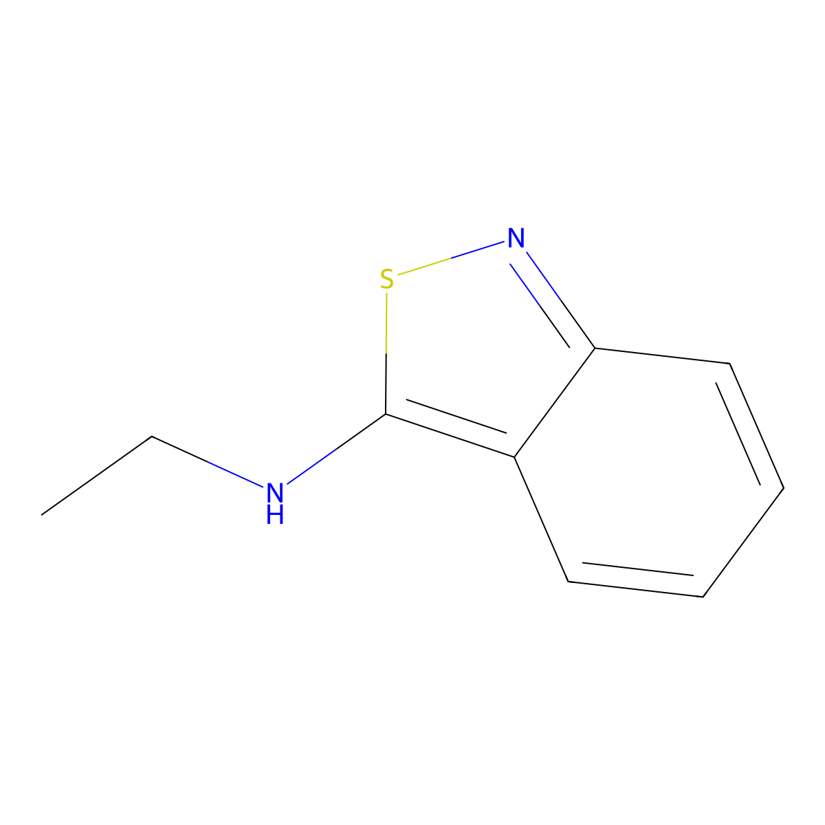 n-Ethyl-2,1-benzothiazol-3-amine molecular structure, CAS 703-83-3