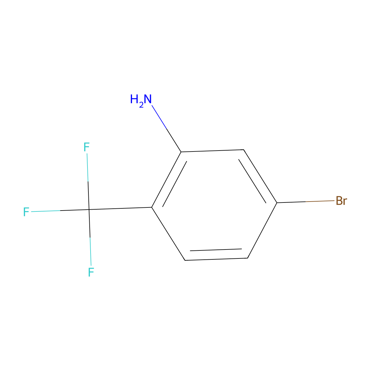 2-Amino-4-bromobenzotrifluoride molecular structure, CAS 703-91-3