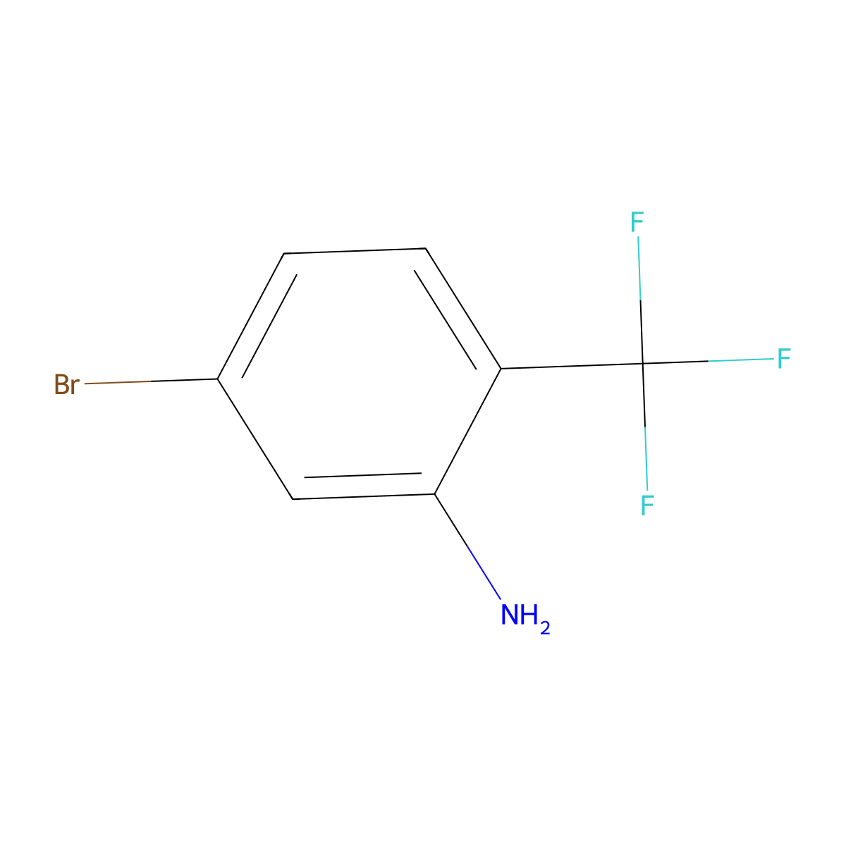 2-Amino-4-bromobenzotrifluoride molecular structure, CAS 703-91-3