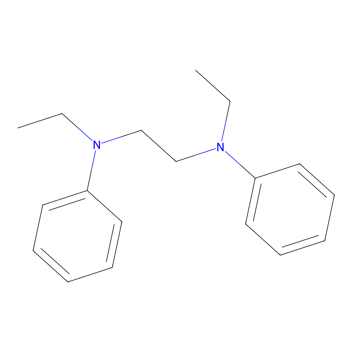 N,N'-Diethyl-N,N'-diphenylethylenediamine molecular structure, CAS 7030-59-3