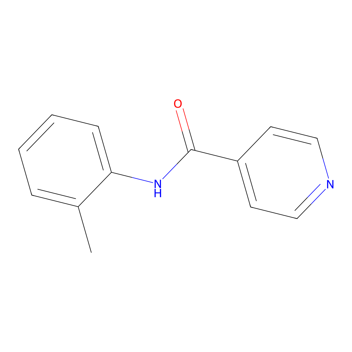 N-(2-methylphenyl)pyridine-4-carboxamide molecular structure, CAS 70301-26-7