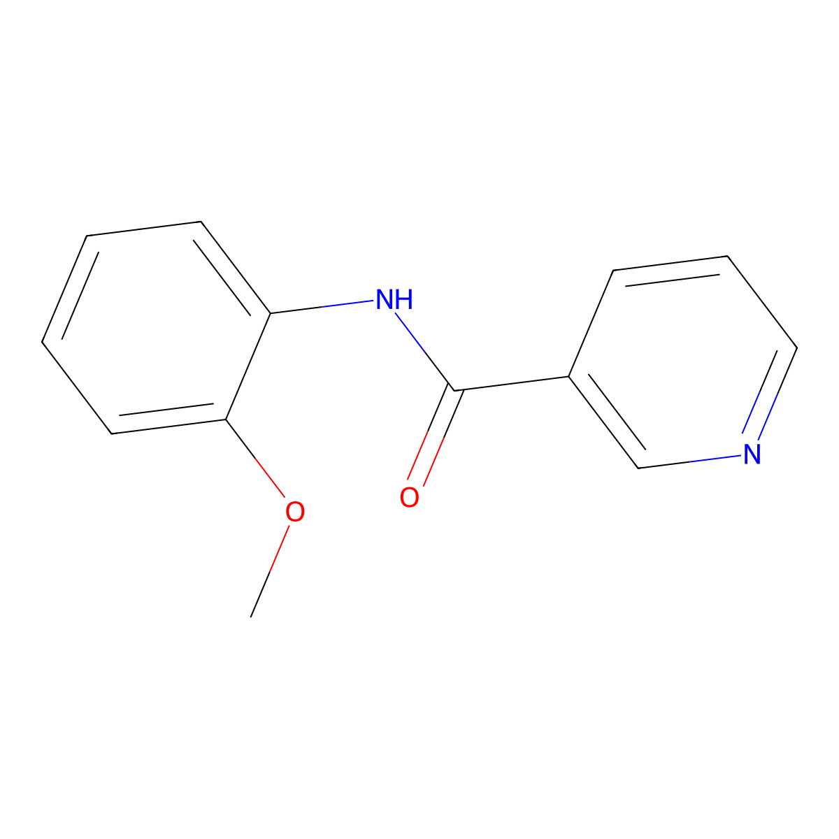 N-(2-methoxyphenyl)nicotinamide molecular structure, CAS 70301-27-8