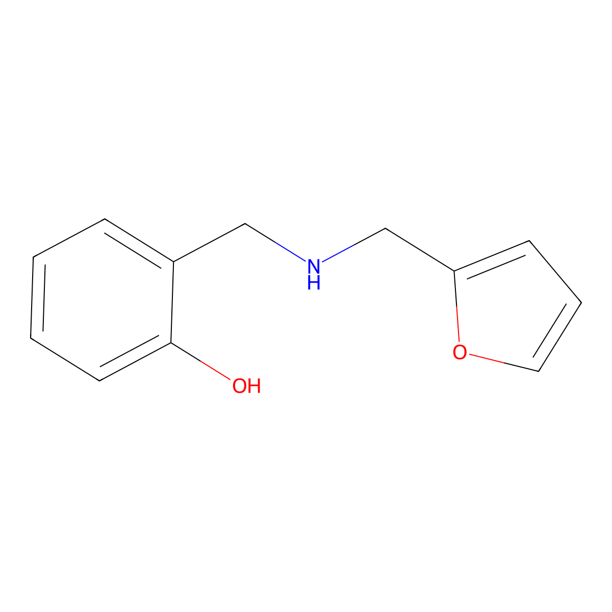 2-{[(Furan-2-ylmethyl)-amino]-methyl}-phenol molecular structure, CAS 70301-50-7