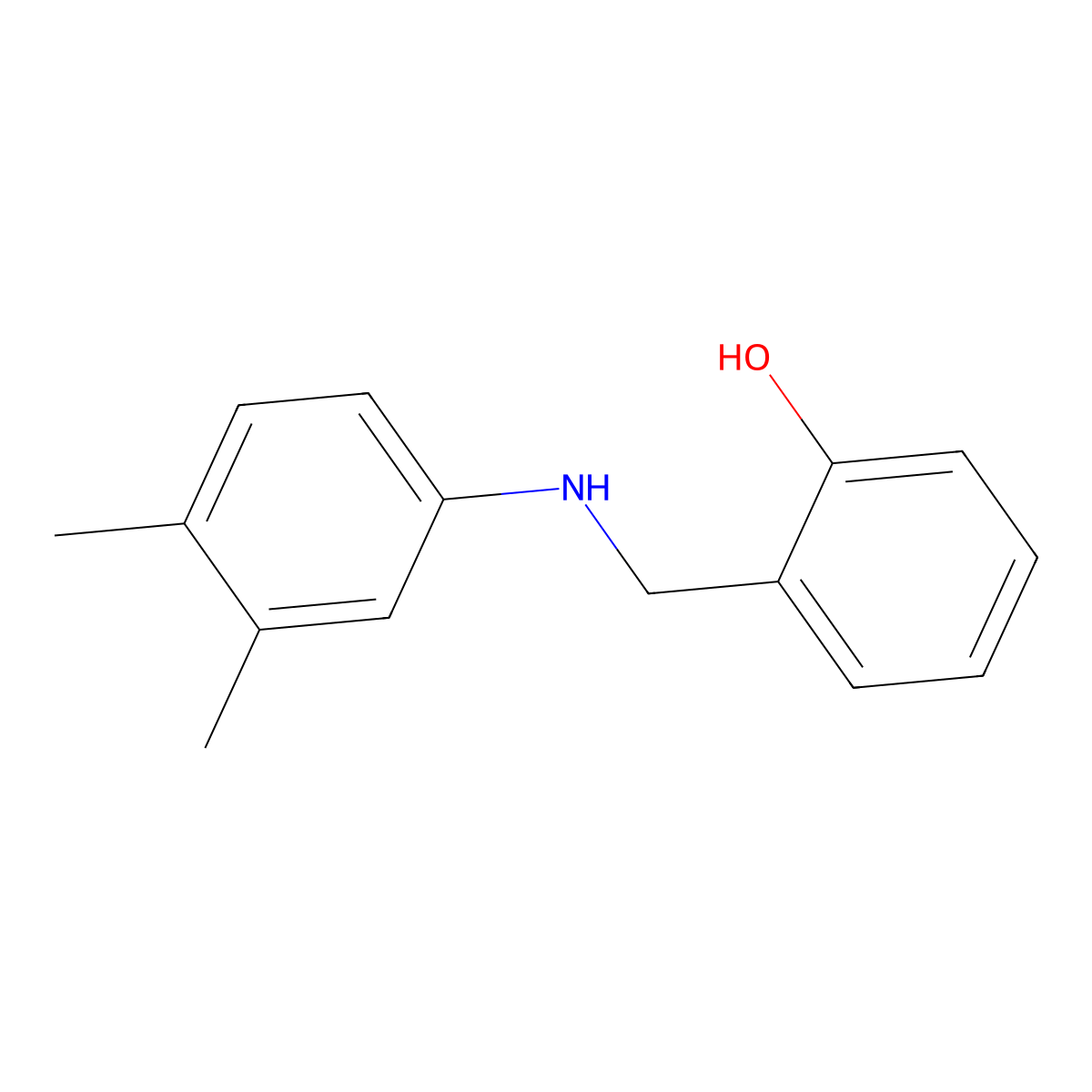 2-{[(3,4-Dimethylphenyl)amino]methyl}phenol molecular structure, CAS 70301-51-8