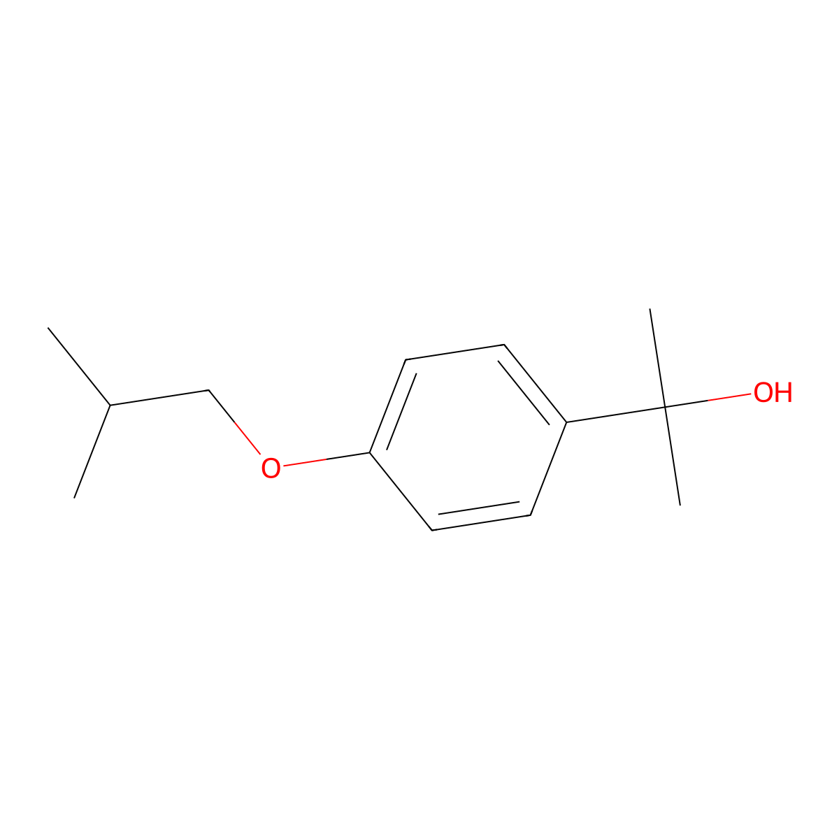 2-(4-Isobutoxyphenyl)propan-2-ol molecular structure, CAS 70309-03-4