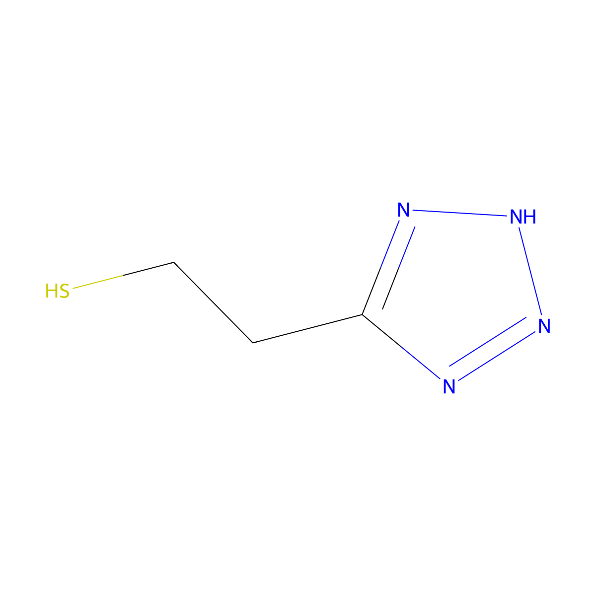2-(2H-1,2,3,4-tetrazol-5-yl)ethane-1-thiol molecular structure, CAS 70309-26-1