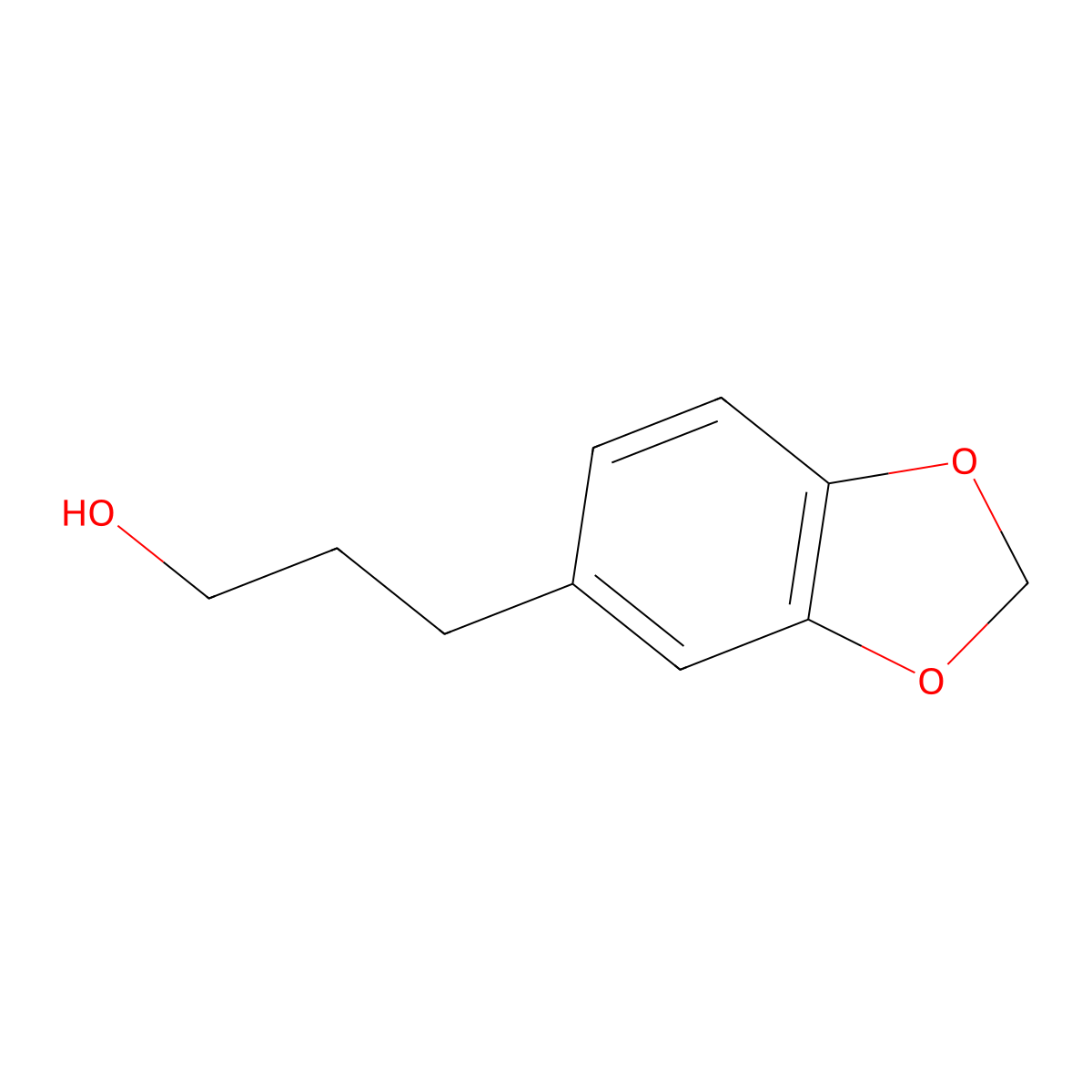 1,3-Benzodioxole-5-propanol molecular structure, CAS 7031-03-0