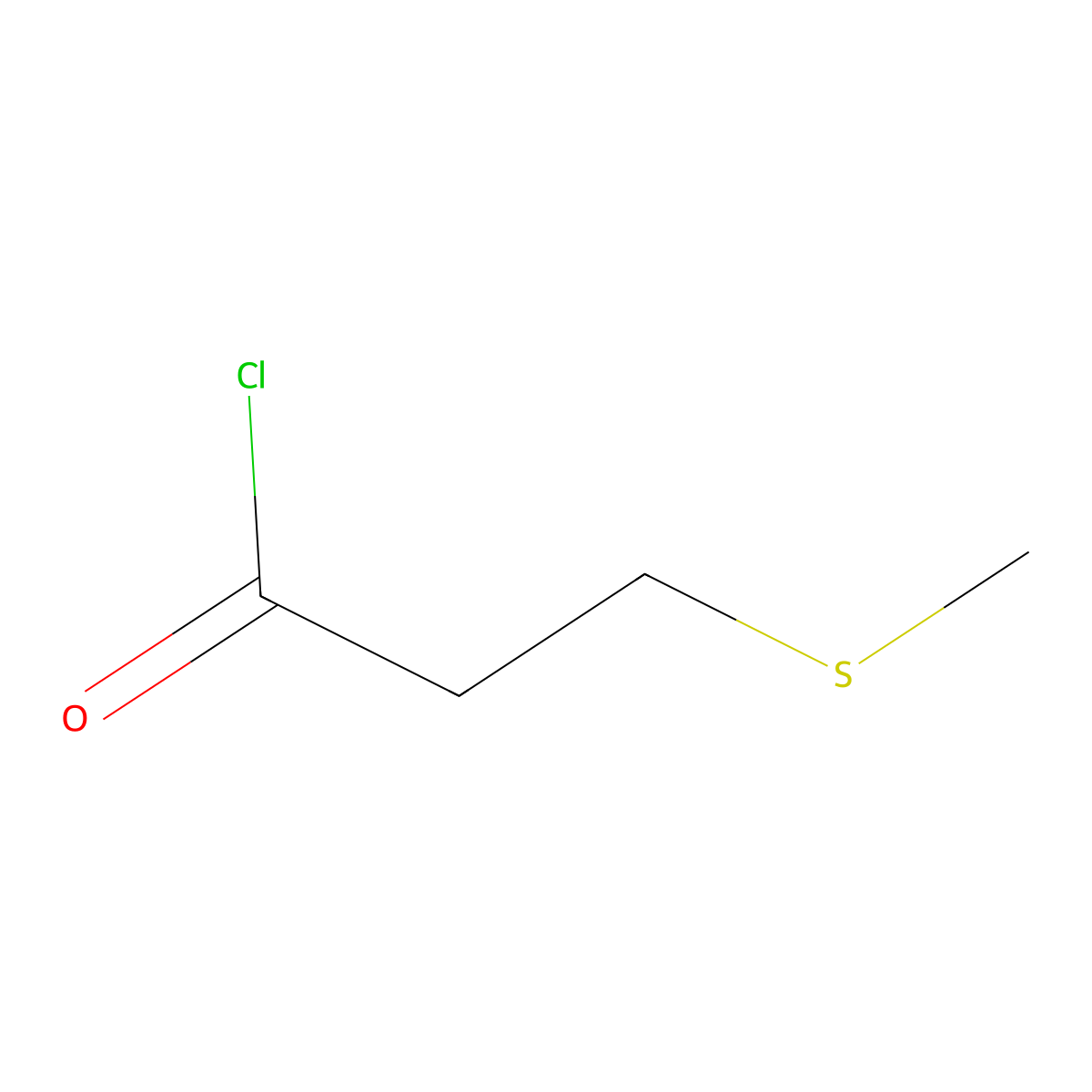 3-(Methylthio)propionyl Chloride molecular structure, CAS 7031-23-4