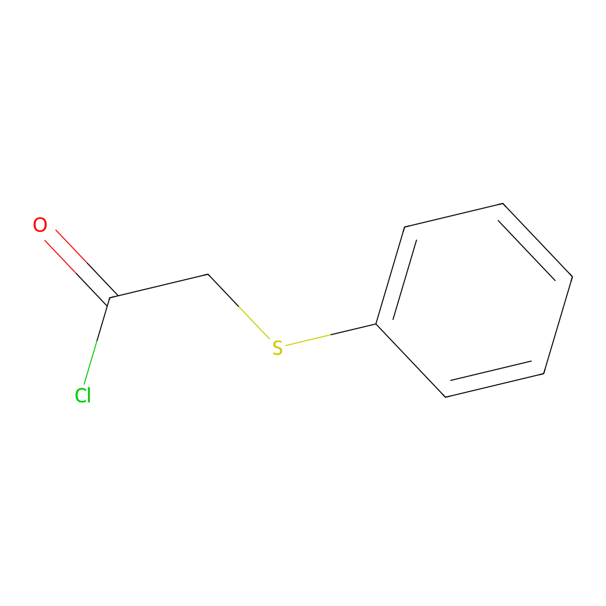 (Phenylthio)acetyl chloride molecular structure, CAS 7031-27-8
