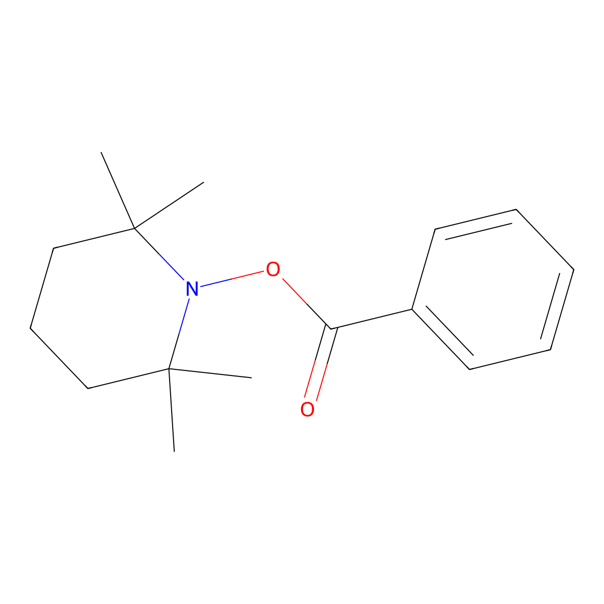 1-(Benzoyloxy)-2,2,6,6-tetramethylpiperidine molecular structure, CAS 7031-95-0