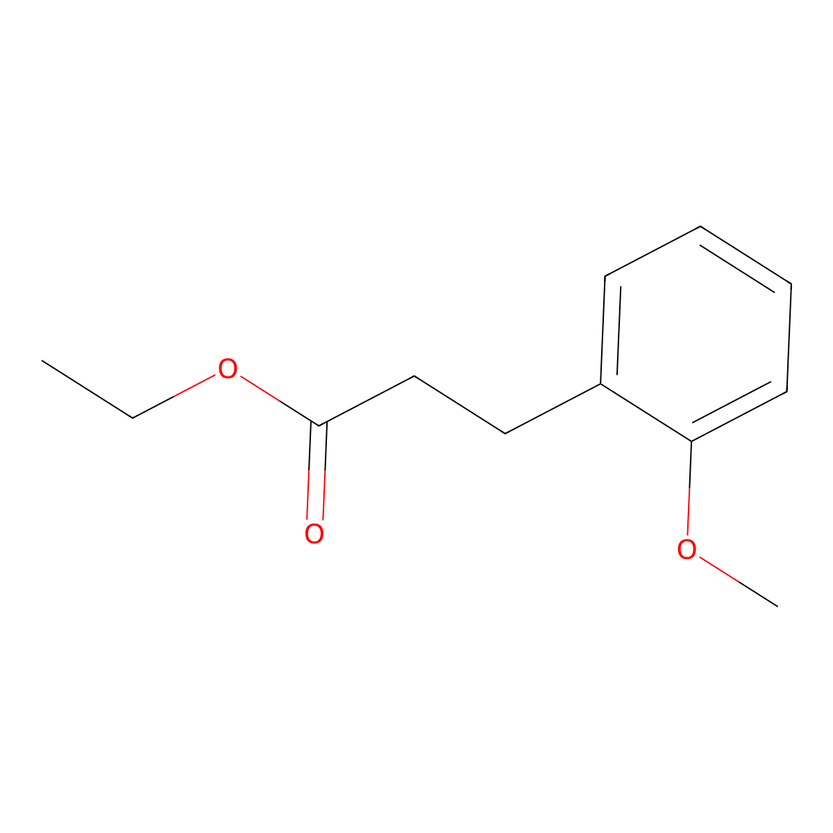 Ethyl 3-(2-methoxyphenyl)propanoate molecular structure, CAS 70311-27-2