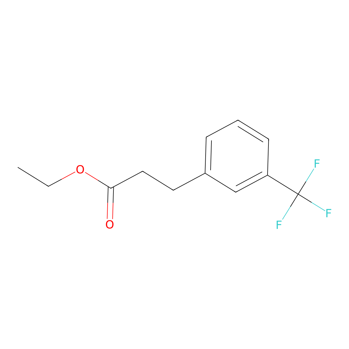 Ethyl 3-(3-(trifluoromethyl)phenyl)propanoate molecular structure, CAS 70311-33-0