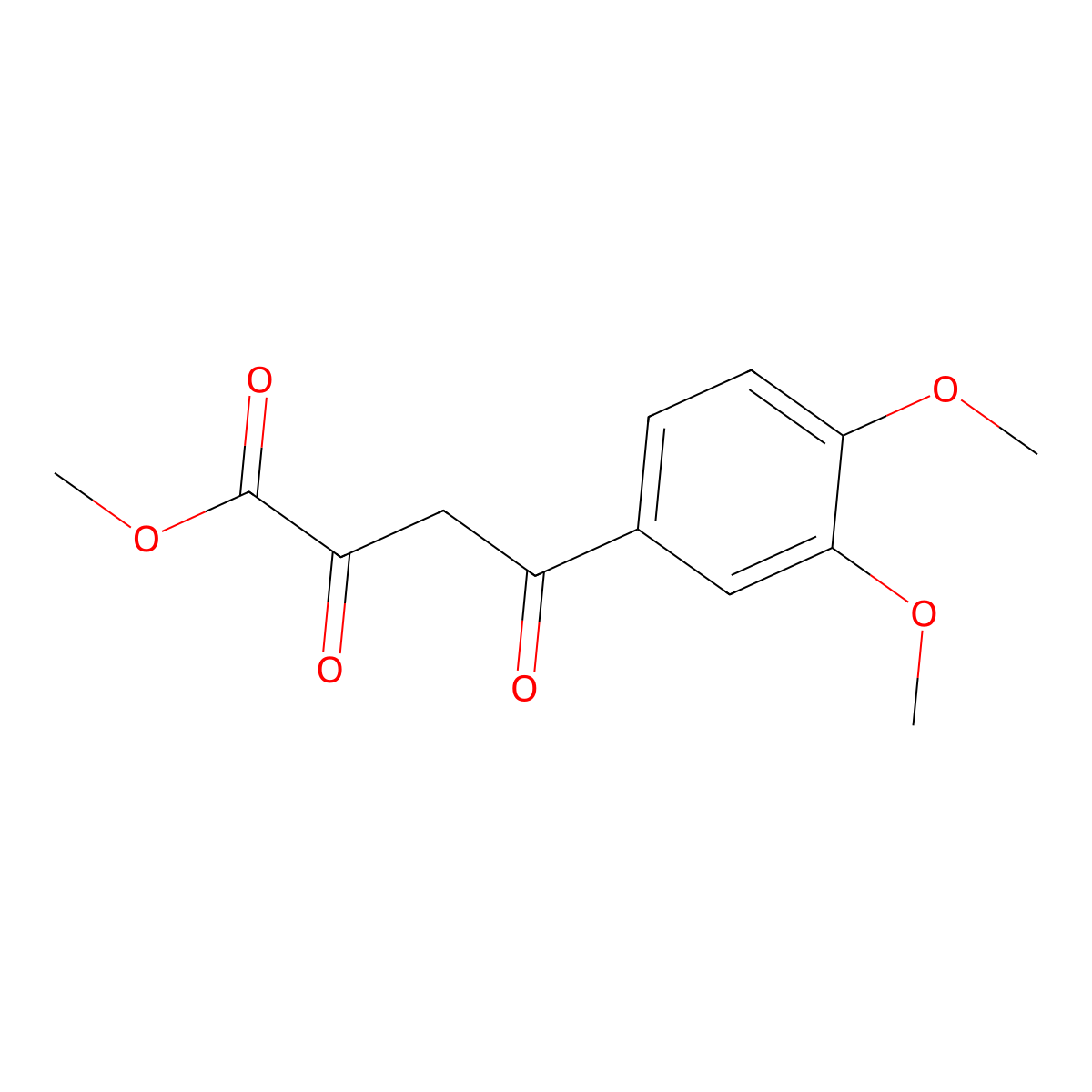 Methyl 4-(3,4-dimethoxyphenyl)-2,4-dioxobutanoate molecular structure, CAS 70311-75-0