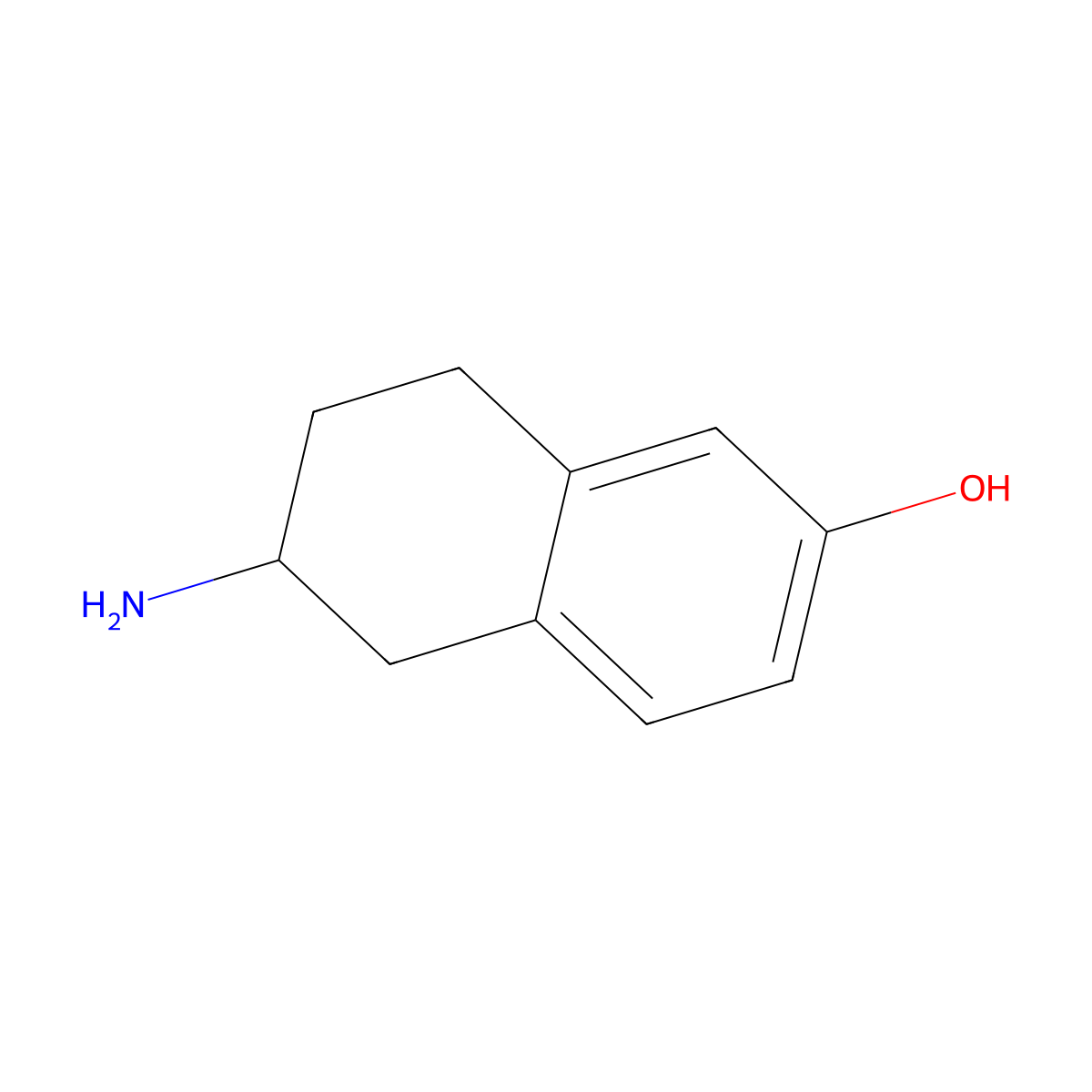 6-Amino-5,6,7,8-tetrahydronaphthalen-2-OL molecular structure, CAS 70312-01-5