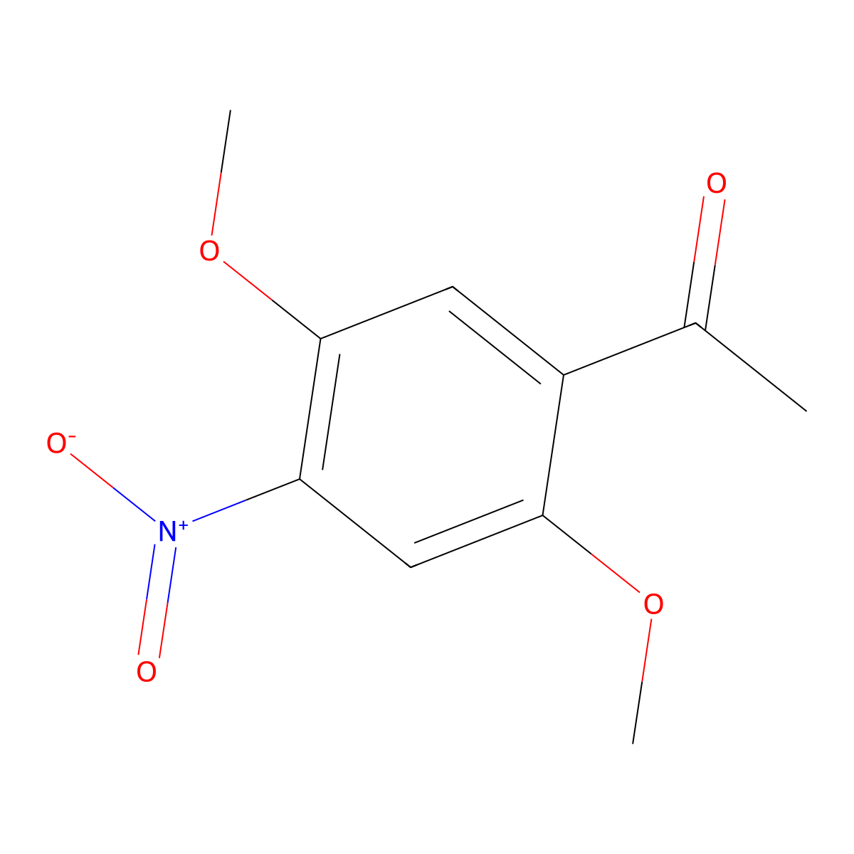 1-(2,5-Dimethoxy-4-nitrophenyl)ethanone molecular structure, CAS 70313-21-2