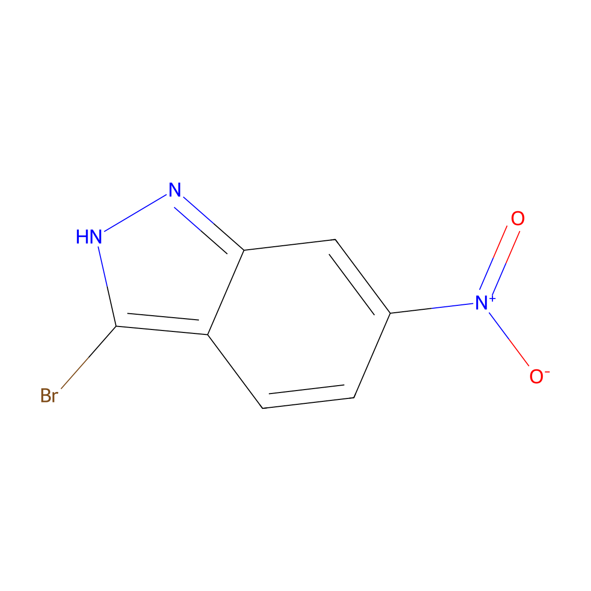 3-bromo-6-nitro-1H-indazole molecular structure, CAS 70315-68-3